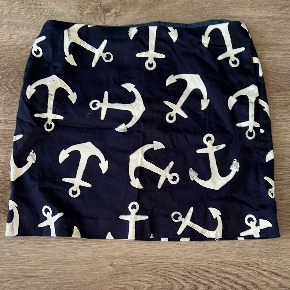 J. Crew Blue and White Mini Skirt